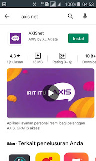 cek pulsa dan masa aktif kartu melalui aplikasi axis net